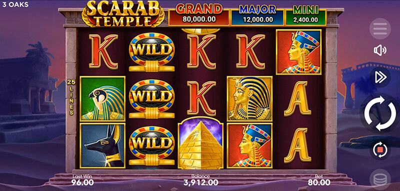 3 Oaks Scarab Temple Slot - Jackpot