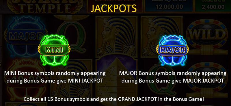 3 Oaks Scarab Temple Slot - Jackpot Bonus Symbols
