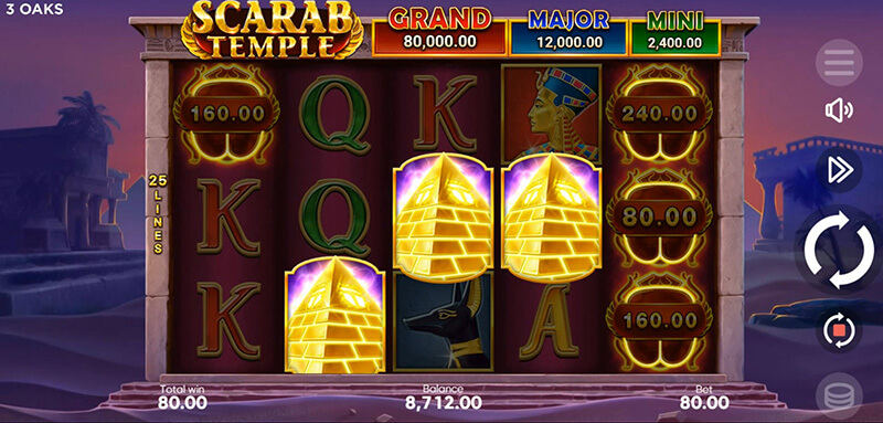 3 Oaks Scarab Temple Slot - Free Spins Bonus Game