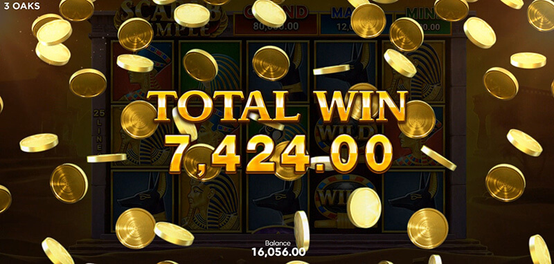 3 Oaks Scarab Temple Slot - Total Win