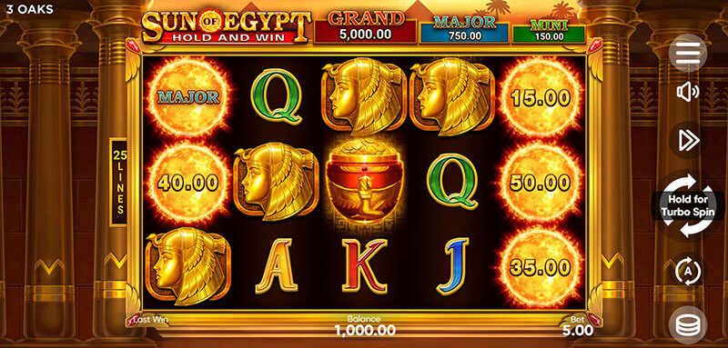 Guide to Play 3 Oaks Sun of Egypt Slot