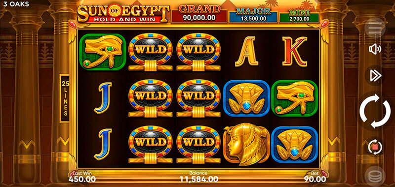 3 Oaks Sun of Egypt Slot - Wild Symbol