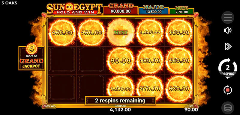 3 Oaks Sun of Egypt Slot - Jackpot Bonus