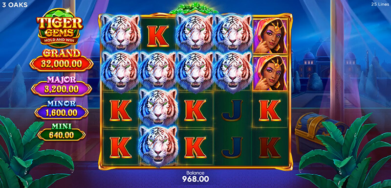 3 Oaks Tiger Gems Slot - Wild Symbol