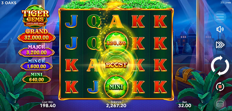3 Oaks Tiger Gems Slot - Boost Symbol