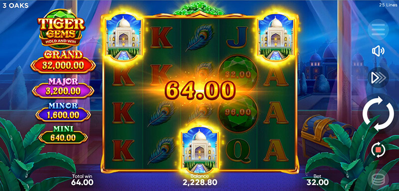 3 Oaks Tiger Gems Slot - Free Spins Bonus Game