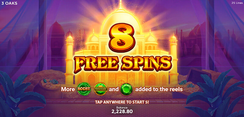 3 Oaks Tiger Gems Slot - 8 Free Spins