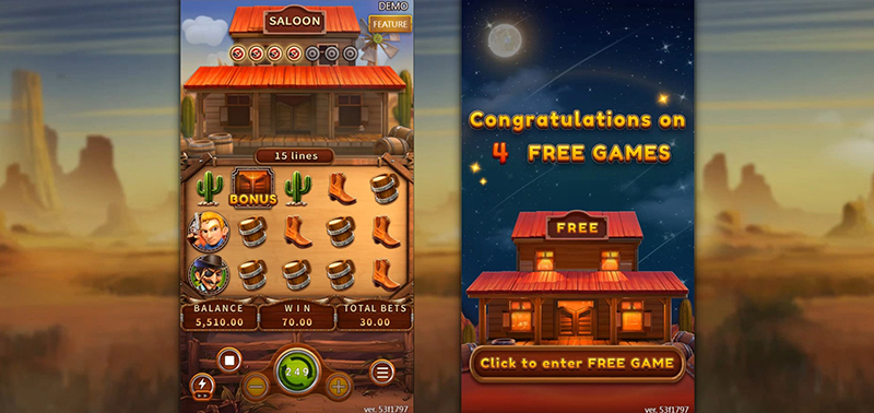 FC Cowboys Slot - Free Spins Bonu