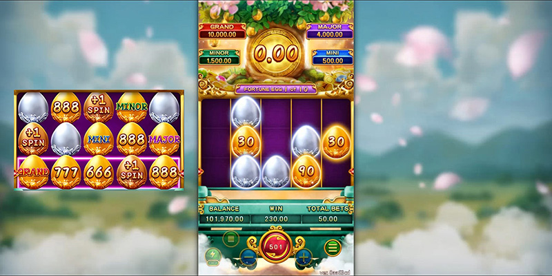Golden Eggs Display Symbols In Free Spins Game