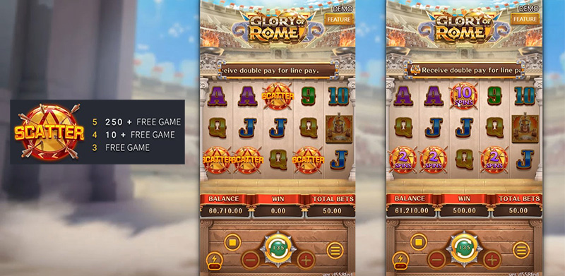 FC Glory Of Rome Slot - Collecting Scatter Symbols For Extra Award
