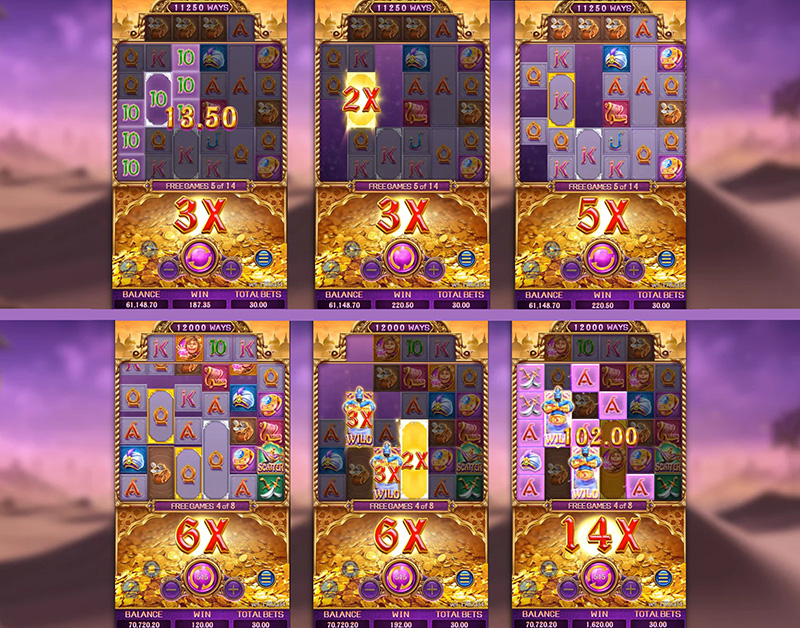 FC Golden Genie Slot - Wilds On The Way for Free Spins Game