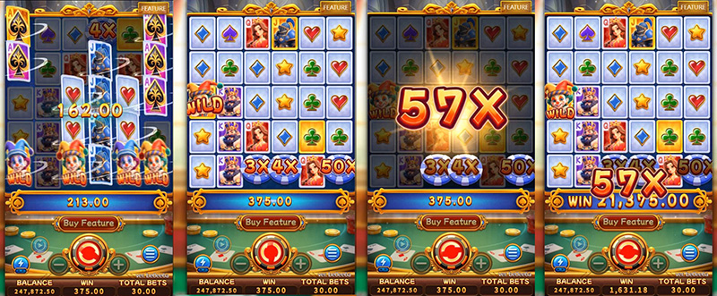 FC Poker Win Slot - Blue Casino Chip Symbols With Multiplier