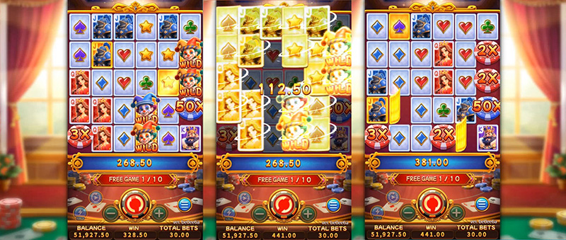 FC Poker Win Slot - Red And Blue Casino Chips