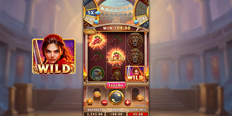 FC Roma Gladiatrix Slot - Wild Symbols