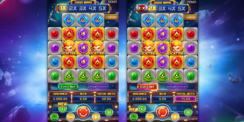 FC Super Elements Slot - Original Five (1x, 2x, 3x, 4x, 5x) to Four (2x, 3x, 4x, 5x)