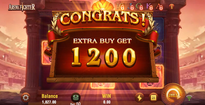 JILI Arena Fighter Slot - Respin Feature Extra Buy Get