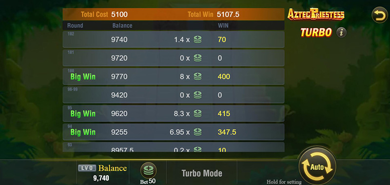 JILI Aztec Priestess Slot - Turbo Mode