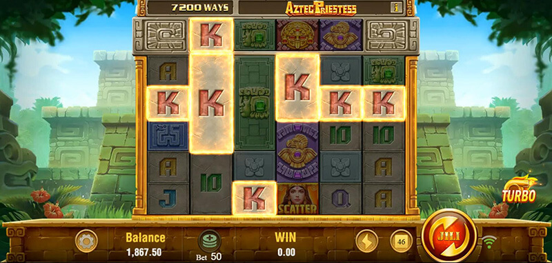 JILI Aztec Priestess Slot - Cascading Reels Feature
