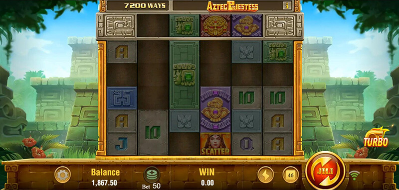 JILI Aztec Priestess Slot - Cascading Reels Feature