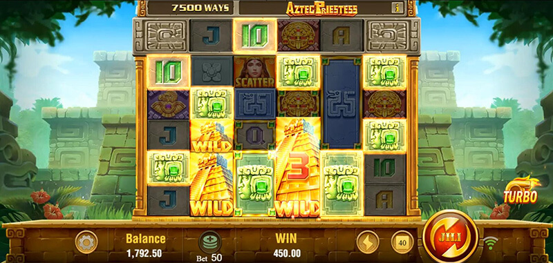 JILI Aztec Priestess Slot - Long Bar Wild Symbol 3
