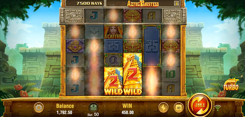 JILI Aztec Priestess Slot - Long Bar Wild Symbol 2