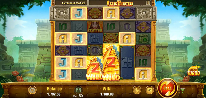 JILI Aztec Priestess Slot - Long Bar Wild Symbol 2