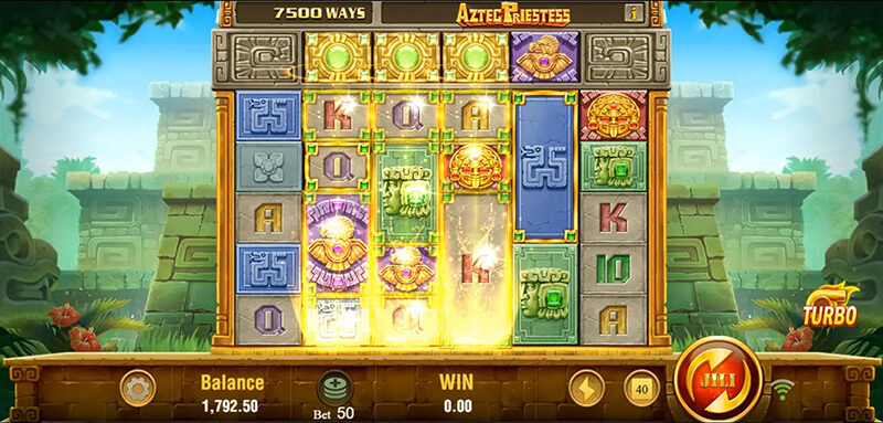 JILI Aztec Priestess Slot - Mystery Symbol Add Golden Frame Feature