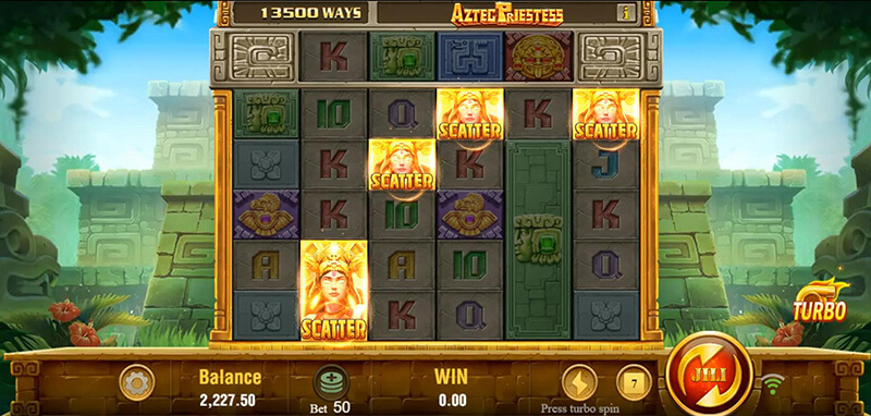 JILI Aztec Priestess Slot - Trigger Free Spins Bonus