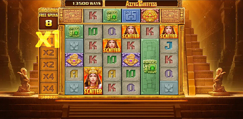 JILI Aztec Priestess Slot - Multiplier Starts at x1