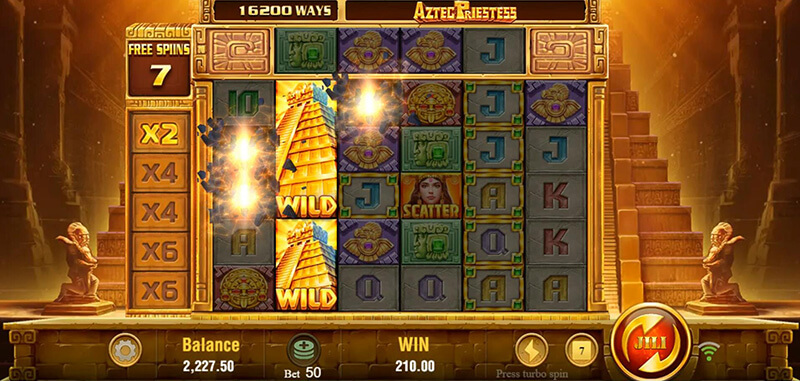 JILI Aztec Priestess Slot - Multiplier Becomes x2
