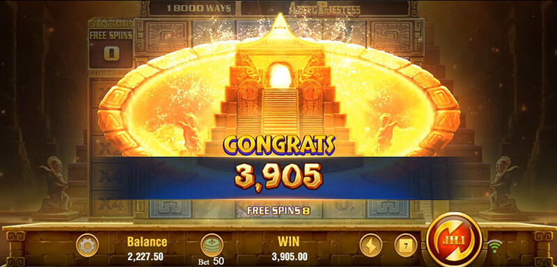 JILI Aztec Priestess Slot - Total Win