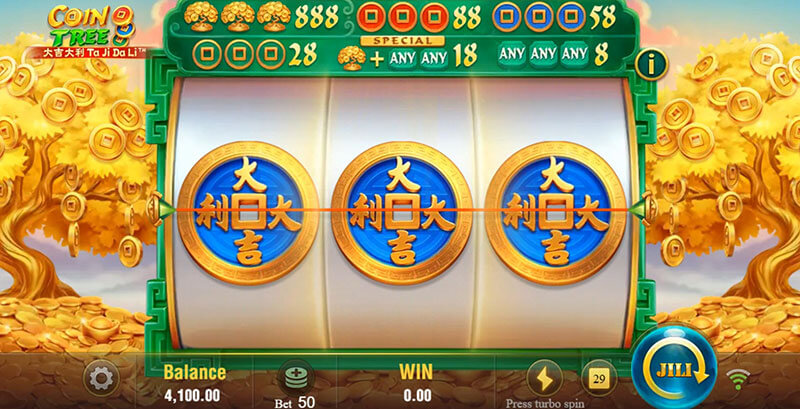JILI Coin Tree Slot - Blue Coin Winning Combination