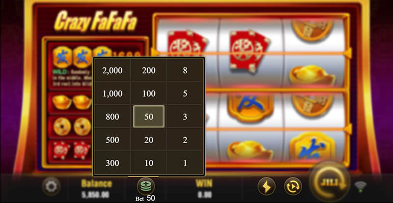 JILI Crazy FaFaFa Slot - Betting Option, Auto Spin, Turbo Spin