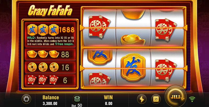 JILI Crazy FaFaFa Slot - Wild Symbol