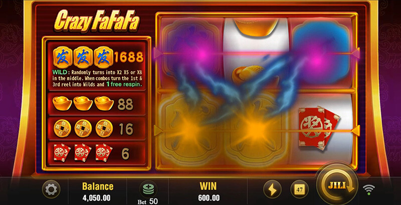 JILI Crazy FaFaFa Slot - Respin