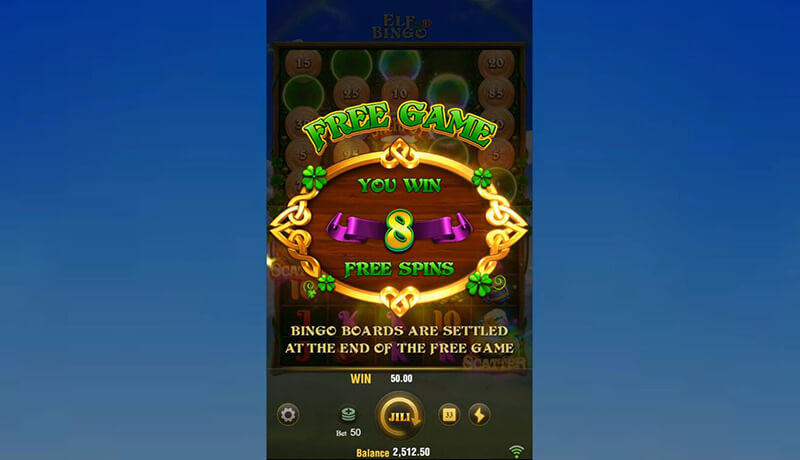 JILI Elf Bingo Slot - 8 Free Spins Bonus
