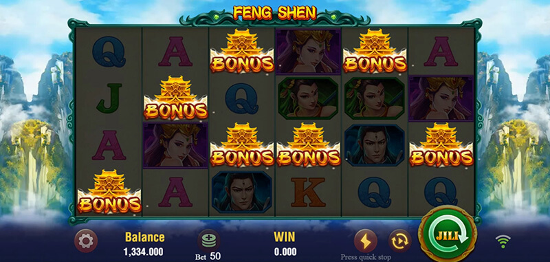 JILI Feng Shen Slot - Triggered Free Spins Bonus