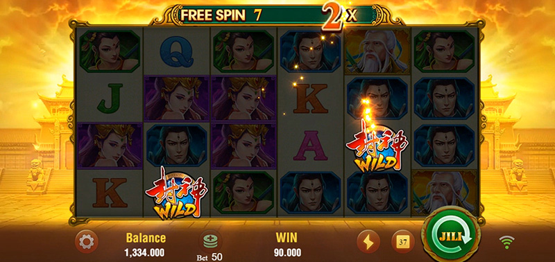 JILI Feng Shen Slot - Wild Symbols Increase the Bonus Multiplier