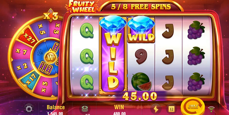 JILI Fruity Wheel Slot - Expanding Wild Symbol