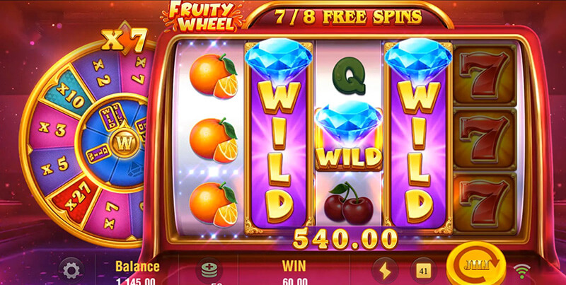 JILI Fruity Wheel Slot - Expanding Wild Symbol