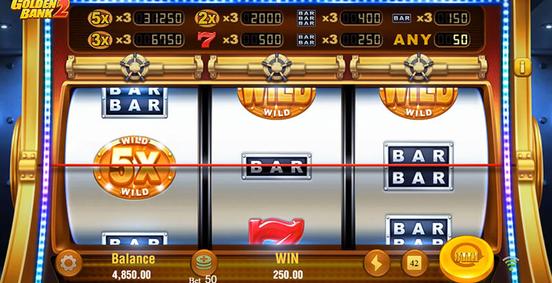 JILI Golden Bank 2 Slot - Wild Symbol and Multipliers x5