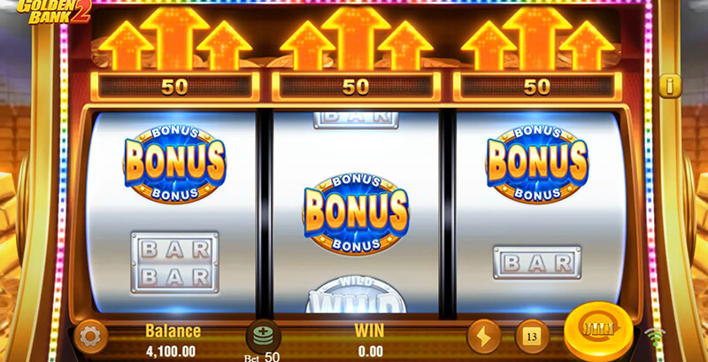 JILI Golden Bank 2 Slot - Bonus Game Initially 1x the Bet
