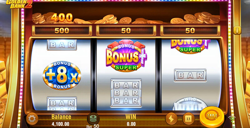 JILI Golden Bank 2 Slot - Bonus Game Bonus+ Symbol Lands
