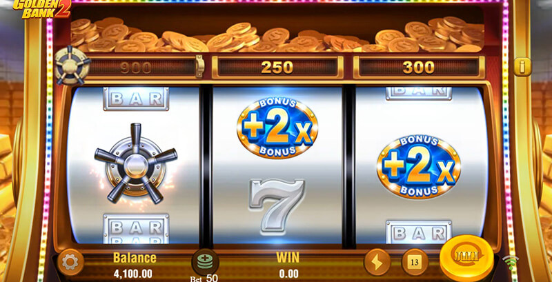 JILI Golden Bank 2 Slot - Bonus Game Rotary Lock
