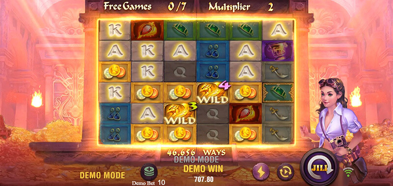 JILI Golden Temple Slot - Multi-Eliminated Wild Symbol