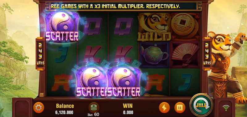 JILI Master Tiger Slot - Free Spins Bonus