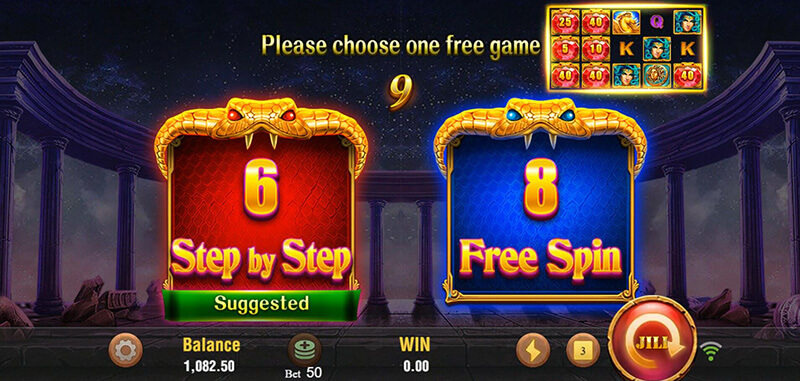 JILI Medusa Slot - Step By Step mode or Free Spins mode