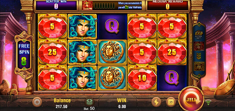 JILI Medusa Slot - Scatter Symbols with Number Value Will Be Calculated