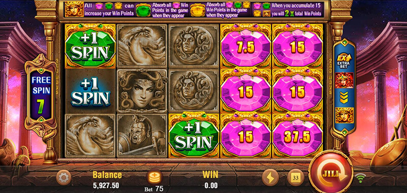 JILI Medusa Slot - +1Spin Emerald Symbol