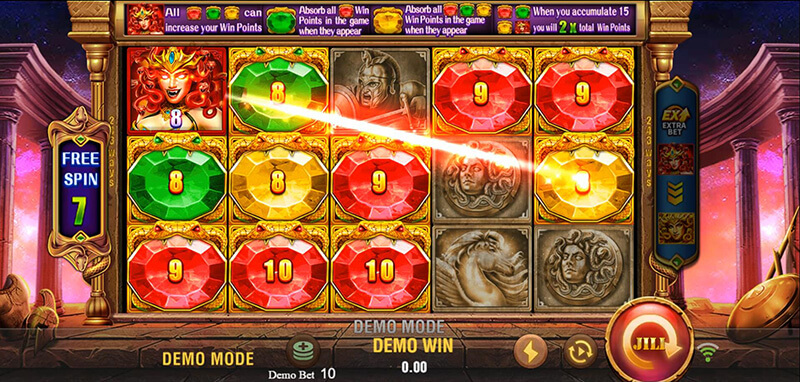 JILI Medusa Slot - Gold Medusa Symbol Carry Double Initial Winnings